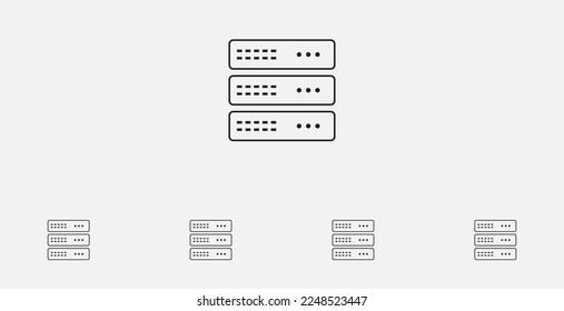 Server data center icon. Server illustration icon.Data center,  Set of colorful flat design icons