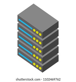 server data center isometric icon