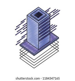 server data center isometric icon