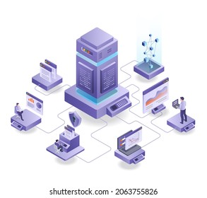 Server data center of multiple platforms