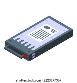 Server data icon isometric vector. Sd card. Micro ssd