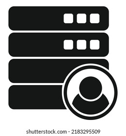 Server data icon simple vector. Software platform. Human marketing