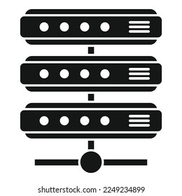 Server data icon simple vector. Business center. Remote work