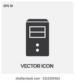 Server, data icon vector illustration. Light background. Premium quality.