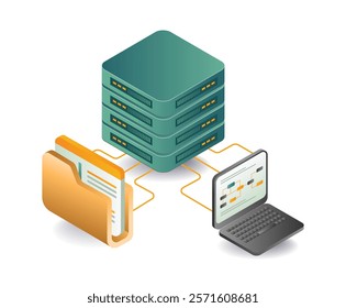 Server data management technology concept