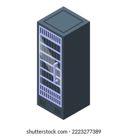 Server data storage icon isometric vector. Digital memory. Computer drive