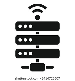 Server data support icon simple vector. Internet provider. Network digital