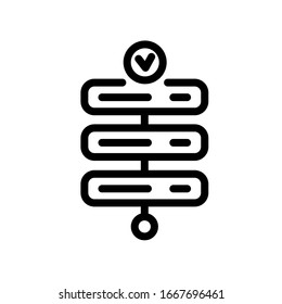 Server, data warehouse icon. Vector icons on a white background. Trendy linear icon. Icon for website and print. Logo, emblem, symbol. Interface element.