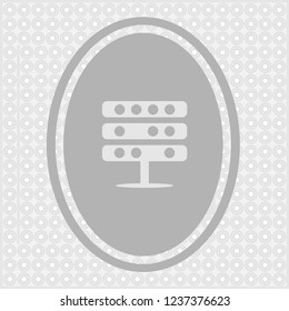 Server, Data, Web Hosting Isolated Flat Web Mobile Icon