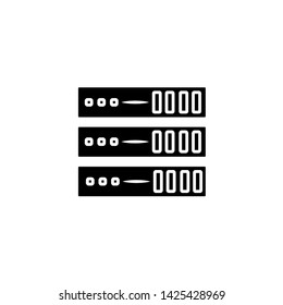 Server, Data, Web Hosting Isolated Flat Web Mobile Icon