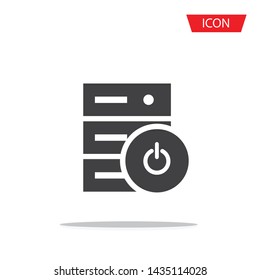 Server , database icon isolated on white background