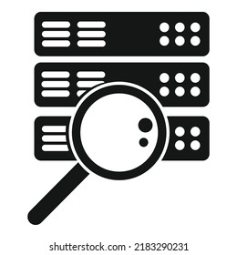 Server database icon simple vector. Crm data. Client human