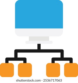 Server Database Storage Icon Vector Flat Illustration