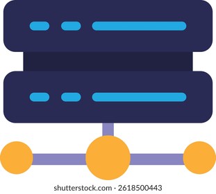 Server Database Storage Icon Vector Flat Illustration