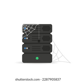 The server is down. Illustrations for websites, web and server mobile apps posters and banners. Server error internal 500, site not open, server error concept with browser website. Vector illustration