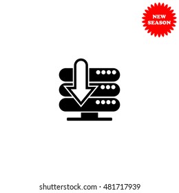 Server down vector icon isolated on white background.