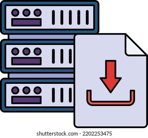 Server Download area Concept, Remote Down Time Vector Icon Design, Cloud Processing Symbol, Computing Services Sign, Web Services and Data Center stock illustration