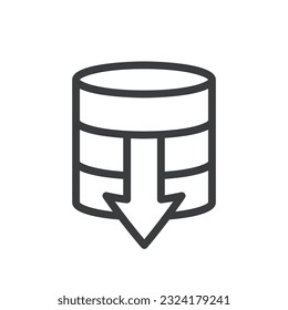 Server Download Isolated Vector Icon