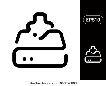 Server Download Vector stylish line icon for UI an UX