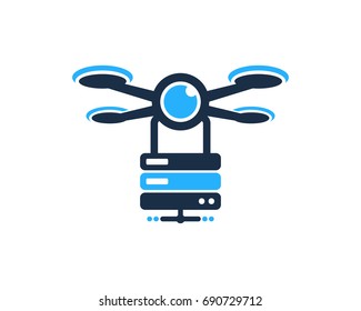 Server Drone Icon Logo Design Element