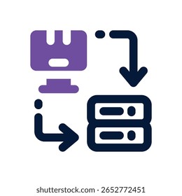 server duotone icon. Sleek and modern vector icon for websites, mobile apps, marketing materials, and corporate design. Fully scalable and ready to use.
