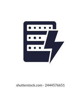 Server-Stromwarnsymbol, Stromversorgungspiktogramm