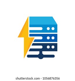 Server Energy Logo Icon Design
