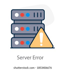 Server Error, Hosting Error In Editable Flat Style 