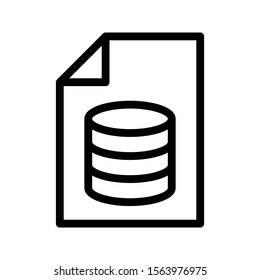 server file vector thin line icon 