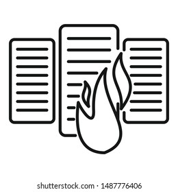 Server firewall icon. Outline server firewall vector icon for web design isolated on white background