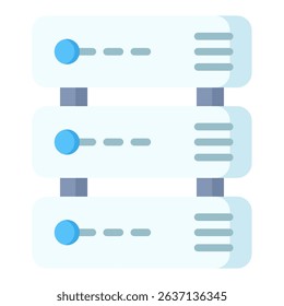 Server flat color icon. Simple vector icon design in flat color style. Editable vector format