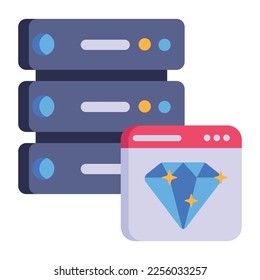  server, flat icon of data provider 