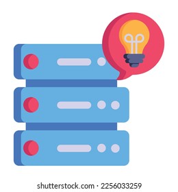  server, flat icon of data provider 