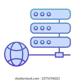 Server flat icon. Data storage blue icons in trendy flat style. Computer storage gradient style design, designed for web and app. Eps 10