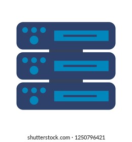 Server Flat multi color icon