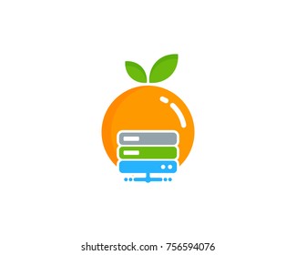 Server Fruit Icon Logo Design Element