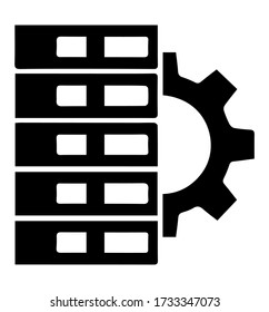 server gear vector icon for app and web