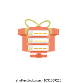 Server Gift Logo Icon Design