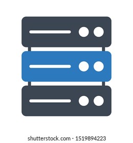 server glyph colour vector icon