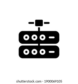server glyph Icon. internet of things vector illustration on white background