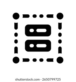 server glyph icon. Strong and solid vector icon for websites, mobile interfaces, presentations, and visual branding. High quality and easy to edit.
