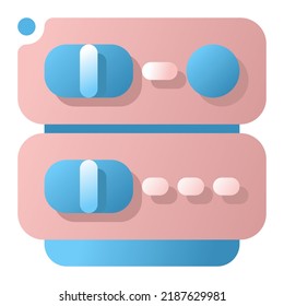 Server Gradient Flat style icon vector design and illustration template