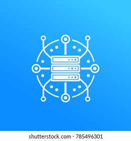 server, hosting, data storage icon