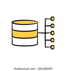 server, hosting diagram icon yellow theme