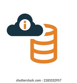 Server, Hosting information icon. Glyph style vector EPS.