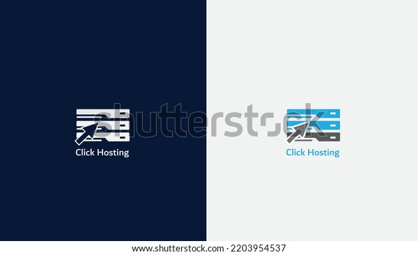 Server hosting logo click, logo hosting template\
server click logo