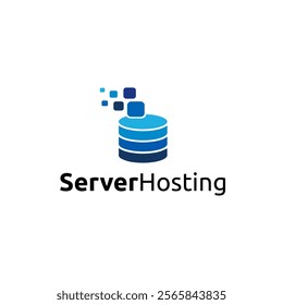 Server Hosting Logo Design Tech