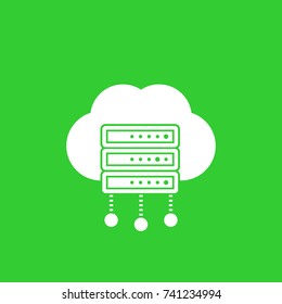 server, hosting services vector icon