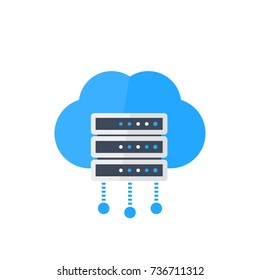 server, hosting services vector illustration