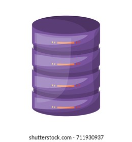 server hosting storage icon colorful and shading vector illustration